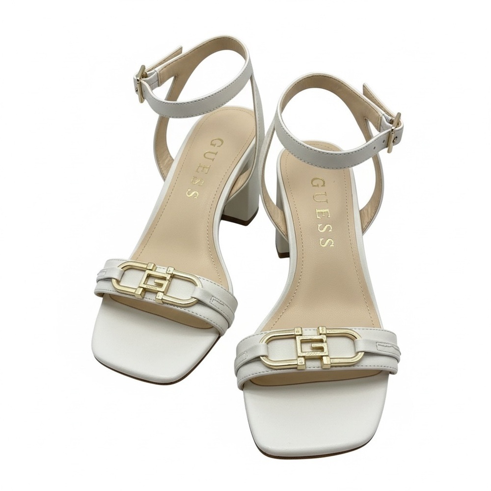 GUESS Cream Block Heel Sandals – Size 40 – Never Worn - Picture 3 of 5